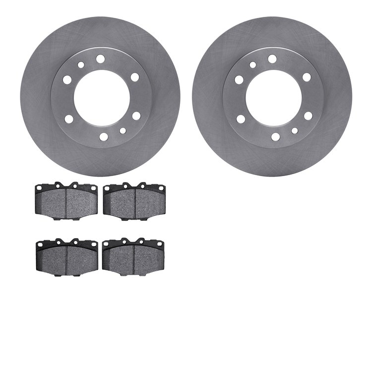 6502-76515 Brake Rotors w/5000 Advanced Brake Pads Kit, 1981-1985 Lexus/Toyota/Scion, Position: Front