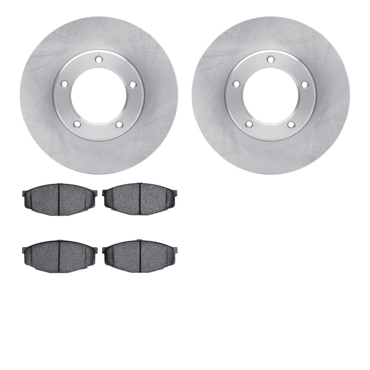 6502-76518 Brake Rotors w/5000 Advanced Brake Pads Kit, 1984-1995 Lexus/Toyota/Scion, Position: Front