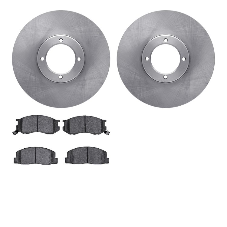 6502-76521 Brake Rotors w/5000 Advanced Brake Pads Kit, 1984-1985 Lexus/Toyota/Scion, Position: Front