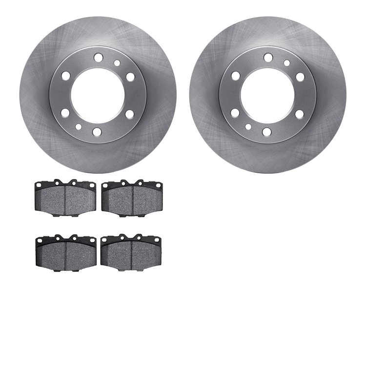6502-76530 Brake Rotors w/5000 Advanced Brake Pads Kit, 1981-1989 Lexus/Toyota/Scion, Position: Front