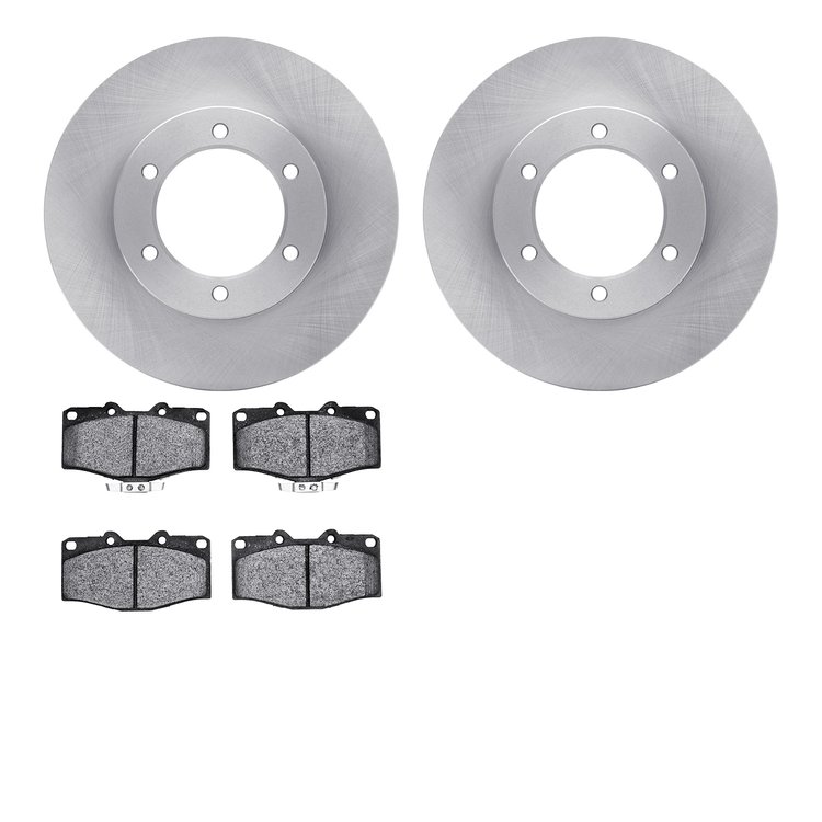 6502-76540 Brake Rotors w/5000 Advanced Brake Pads Kit, 1988-1995 Lexus/Toyota/Scion, Position: Front