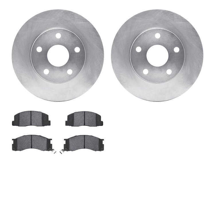 6502-76569 Brake Rotors w/5000 Advanced Brake Pads Kit, 1991-1996 Lexus/Toyota/Scion, Position: Front