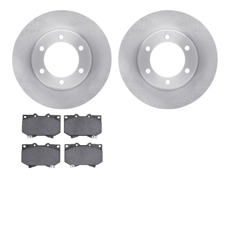 6502-76611 Brake Rotors w/5000 Advanced Brake Pads Kit, 2000-2002 Lexus/Toyota/Scion, Position: Front