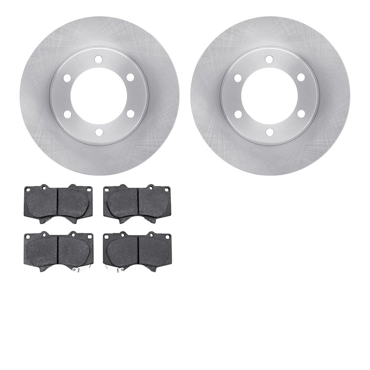 6502-76612 Brake Rotors w/5000 Advanced Brake Pads Kit, 2000-2007 Lexus/Toyota/Scion, Position: Front