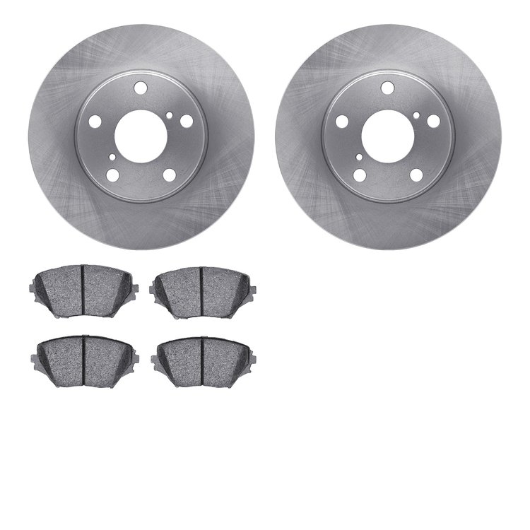 6502-76617 Brake Rotors w/5000 Advanced Brake Pads Kit, 2001-2005 Lexus/Toyota/Scion, Position: Front