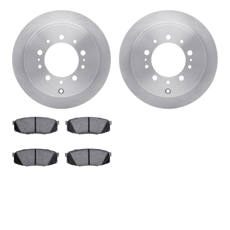 6502-76653 Brake Rotors w/5000 Advanced Brake Pads Kit, Fits Select Lexus/Toyota/Scion, Position: Rear