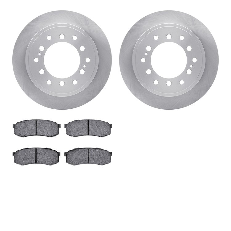 6502-76674 Brake Rotors w/5000 Advanced Brake Pads Kit, Fits Select Lexus/Toyota/Scion, Position: Rear