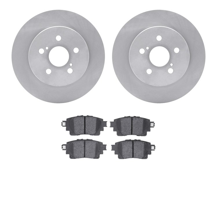 6502-76695 Brake Rotors w/5000 Advanced Brake Pads Kit, Fits Select Lexus/Toyota/Scion, Position: Rear