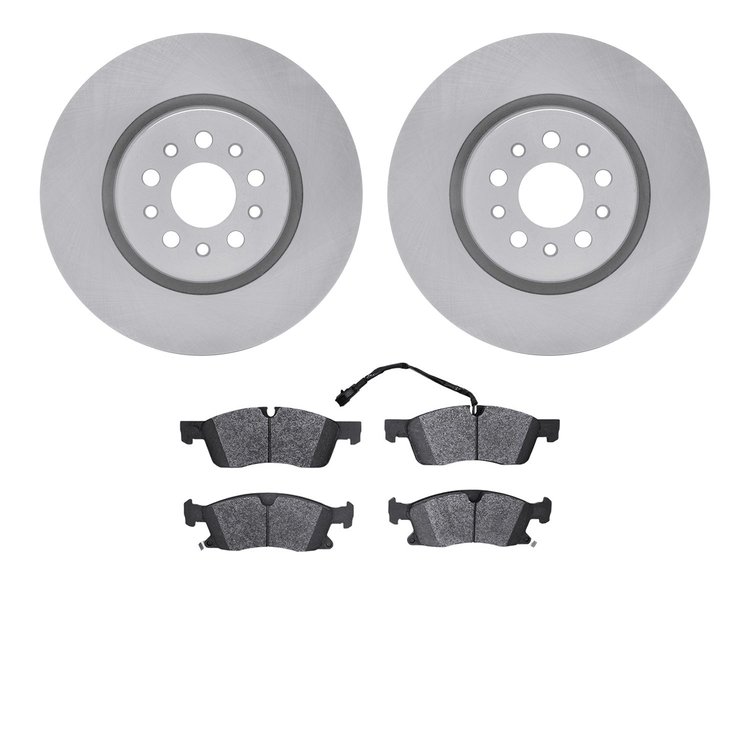 6502-79024 Brake Rotors w/5000 Advanced Brake Pads Kit, Fits Select Maserati, Position: Front