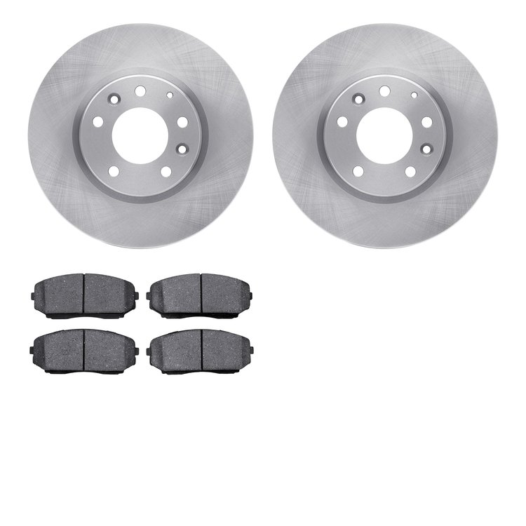6502-80307 Brake Rotors w/5000 Advanced Brake Pads Kit, 2007-2012 Ford/Lincoln/Mercury/Mazda, Position: Front