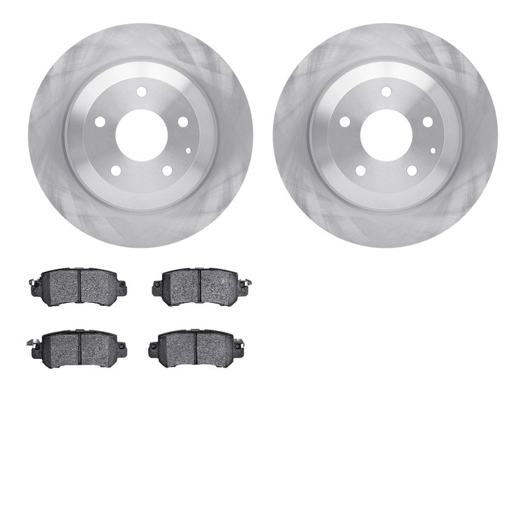 6502-80326 Brake Rotors w/5000 Advanced Brake Pads Kit, 2016-2018 Ford/Lincoln/Mercury/Mazda, Position: Rear