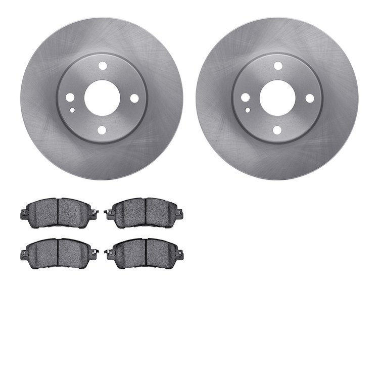 6502-91020 Brake Rotors w/5000 Advanced Brake Pads Kit, 2016-2020 Multiple Makes/Models, Position: Front