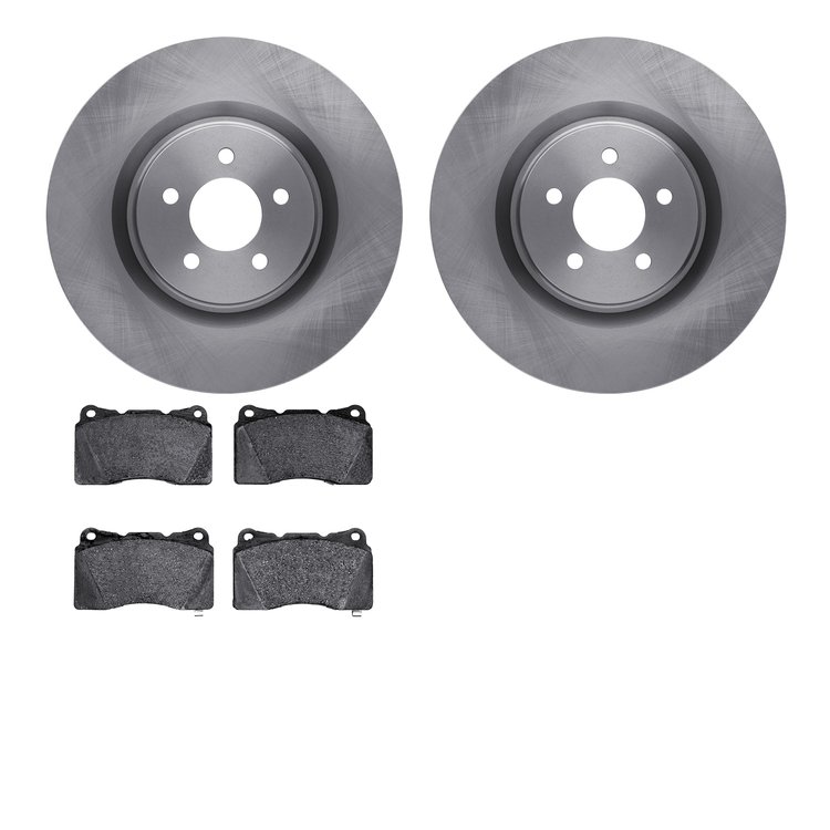 6502-99052 Brake Rotors w/5000 Advanced Brake Pads Kit, 2007-2011 Ford/Lincoln/Mercury/Mazda, Position: Front