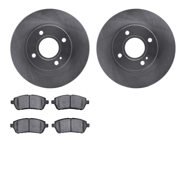 6502-99076 Brake Rotors w/5000 Advanced Brake Pads Kit, 2011-2019 Ford/Lincoln/Mercury/Mazda, Position: Front