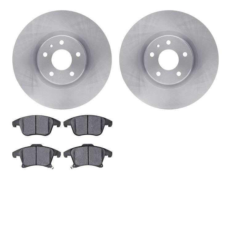 6502-99136 Brake Rotors w/5000 Advanced Brake Pads Kit, 2013-2020 Ford/Lincoln/Mercury/Mazda, Position: Front