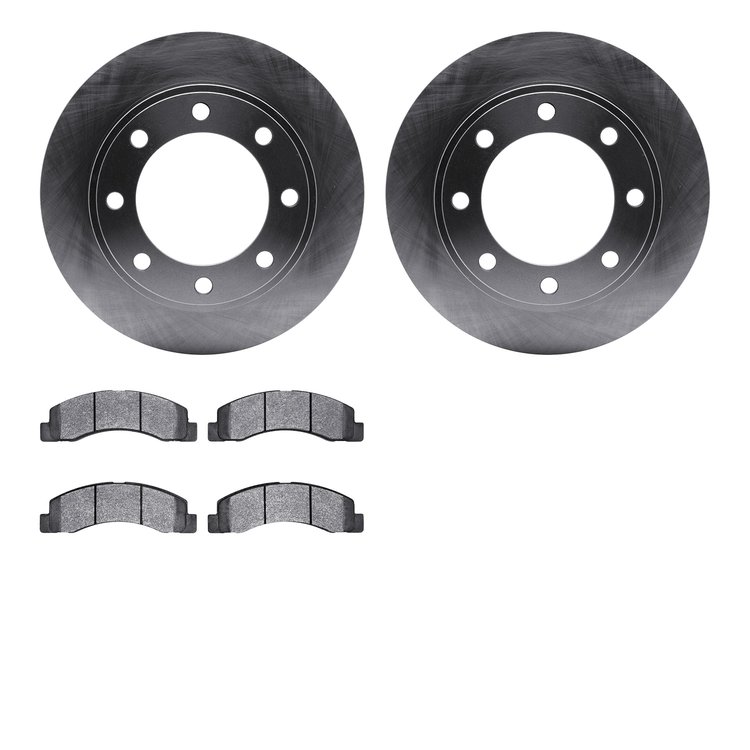 6502-99408 Brake Rotors w/5000 Advanced Brake Pads Kit, 1999-1999 Ford/Lincoln/Mercury/Mazda, Position: Front