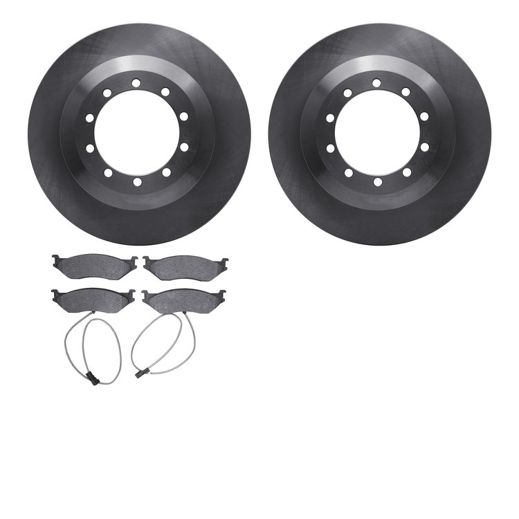6502-99417 Brake Rotors w/5000 Advanced Brake Pads Kit, 2017-2019 Ford/Lincoln/Mercury/Mazda, Position: Rear