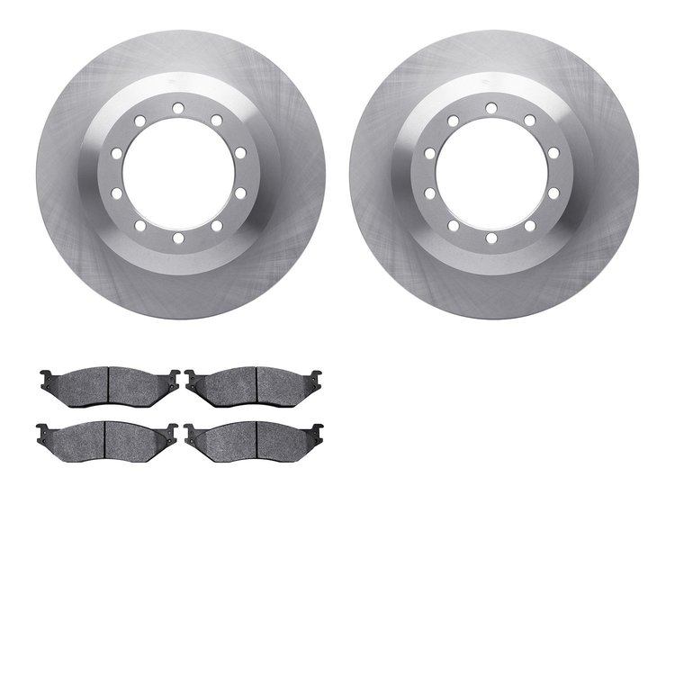 6502-99505 Brake Rotors w/5000 Advanced Brake Pads Kit, 2011-2015 Ford/Lincoln/Mercury/Mazda, Position: Rear