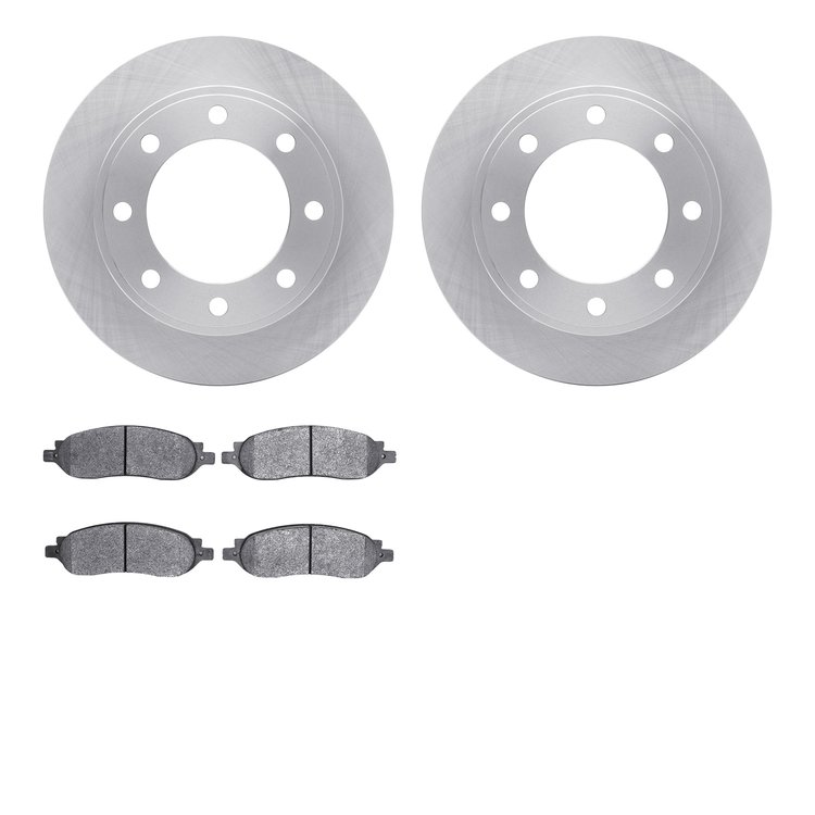 6502-99583 Brake Rotors w/5000 Advanced Brake Pads Kit, 2005-2007 Ford/Lincoln/Mercury/Mazda, Position: Rear