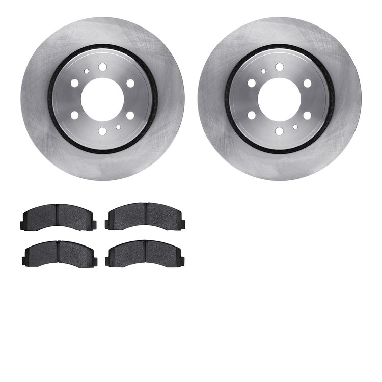 6502-99610 Brake Rotors w/5000 Advanced Brake Pads Kit, 2010-2021 Ford/Lincoln/Mercury/Mazda, Position: Front