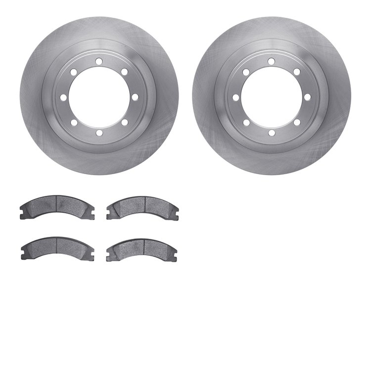 6502-99645 Brake Rotors w/5000 Advanced Brake Pads Kit, Fits Select Ford/Lincoln/Mercury/Mazda, Position: Rear