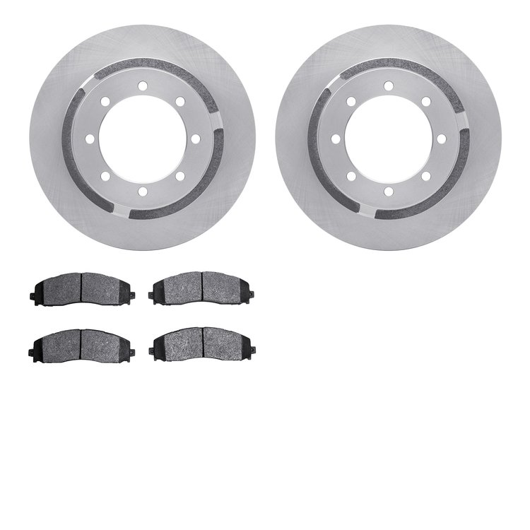 6502-99681 Brake Rotors w/5000 Advanced Brake Pads Kit, Fits Select Ford/Lincoln/Mercury/Mazda, Position: Rear