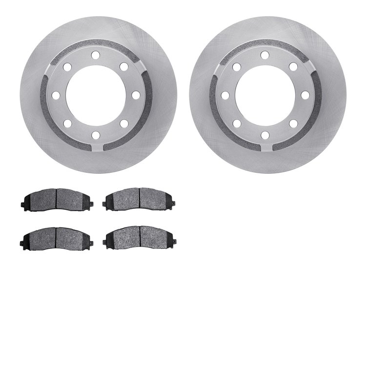 6502-99687 Brake Rotors w/5000 Advanced Brake Pads Kit, Fits Select Ford/Lincoln/Mercury/Mazda, Position: Rear