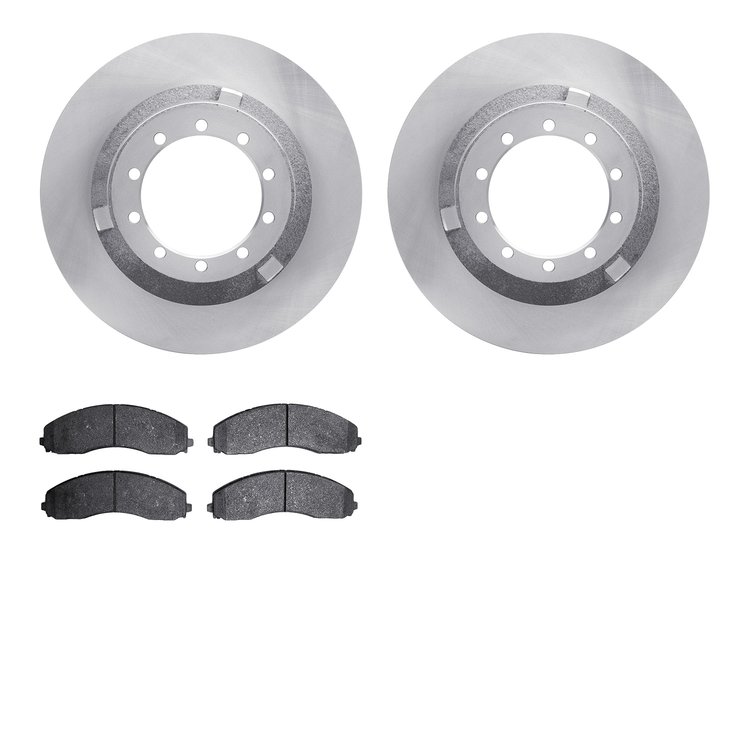 6502-99765 Brake Rotors w/5000 Advanced Brake Pads Kit, Fits Select Ford/Lincoln/Mercury/Mazda, Position: Rear