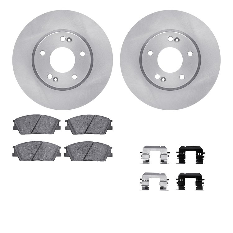 6512-03000 Brake Rotors w/5000 Advanced Brake Pads Kit with Hardware, Fits Select Kia/Hyundai/Genesis, Position: Front