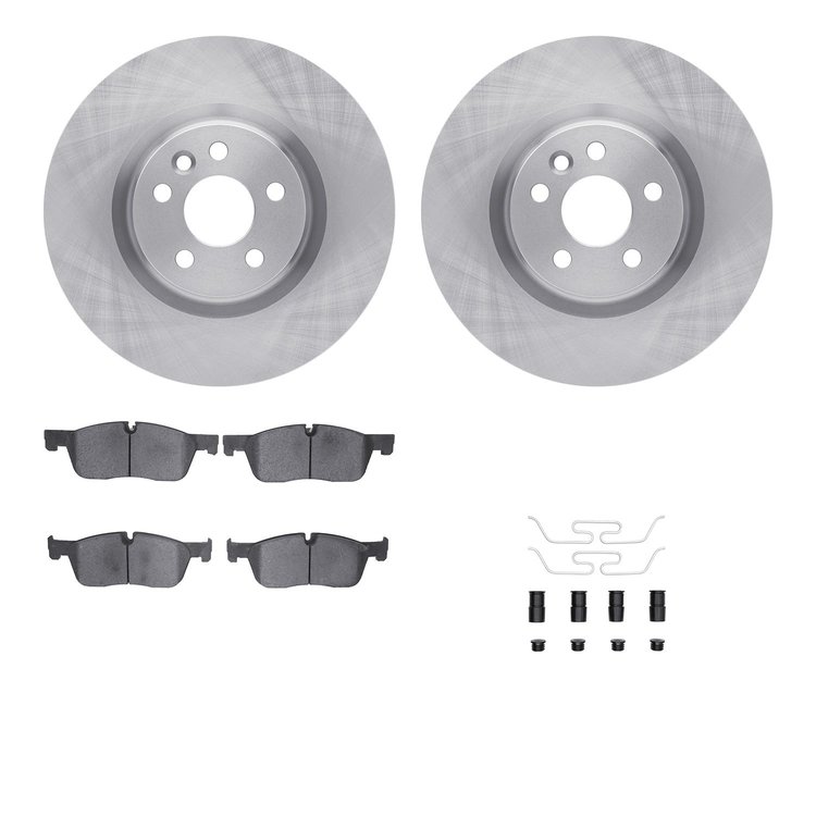 6512-11152 Brake Rotors w/5000 Advanced Brake Pads Kit with Hardware, 2015-2019 Multiple Makes/Models, Position: Front