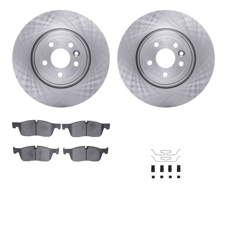 6512-20173 Brake Rotors w/5000 Advanced Brake Pads Kit with Hardware, 2017-2019 Multiple Makes/Models, Position: Front