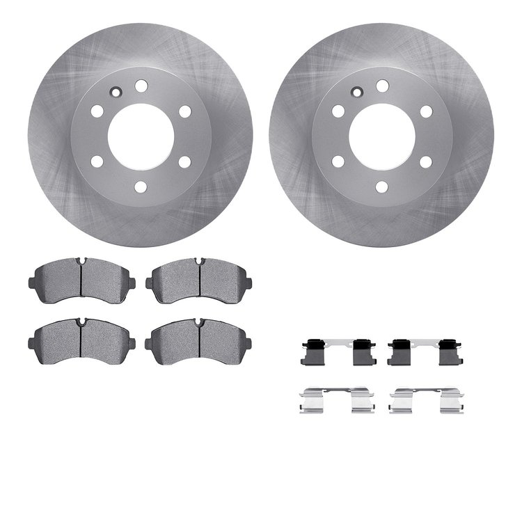 6512-40267 Brake Rotors w/5000 Advanced Brake Pads Kit with Hardware, 2007-2021 Multiple Makes/Models, Position: Front
