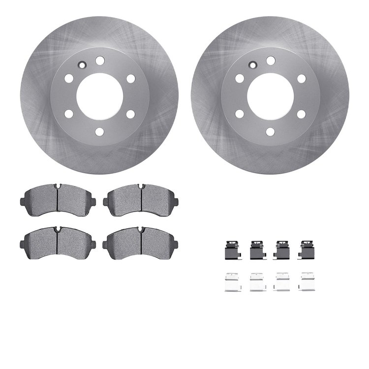 6512-40268 Brake Rotors w/5000 Advanced Brake Pads Kit with Hardware, Fits Select Multiple Makes/Models, Position: Front