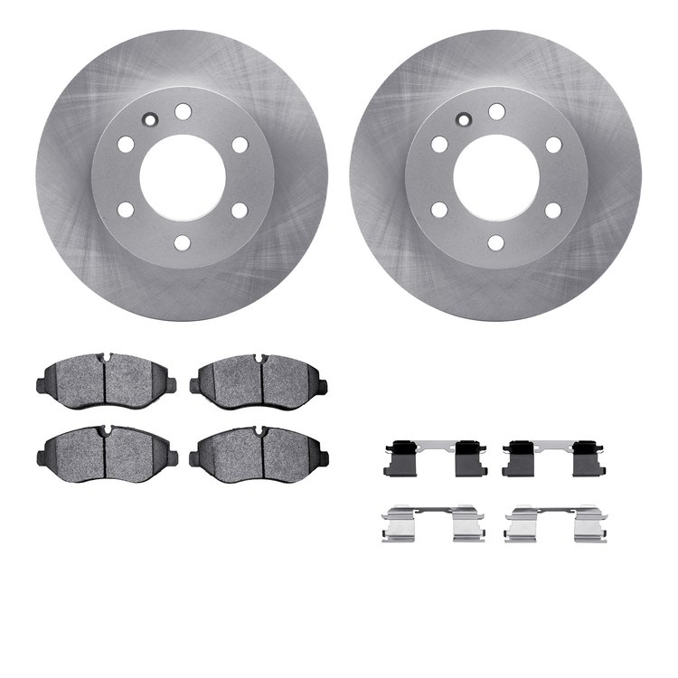6512-40269 Brake Rotors w/5000 Advanced Brake Pads Kit with Hardware, 2007-2018 Multiple Makes/Models, Position: Front