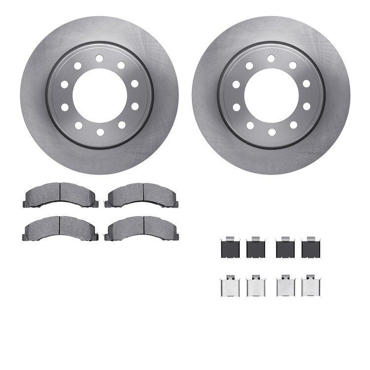6512-40474 Brake Rotors w/5000 Advanced Brake Pads Kit with Hardware, 2008-2021 Multiple Makes/Models, Position: Front