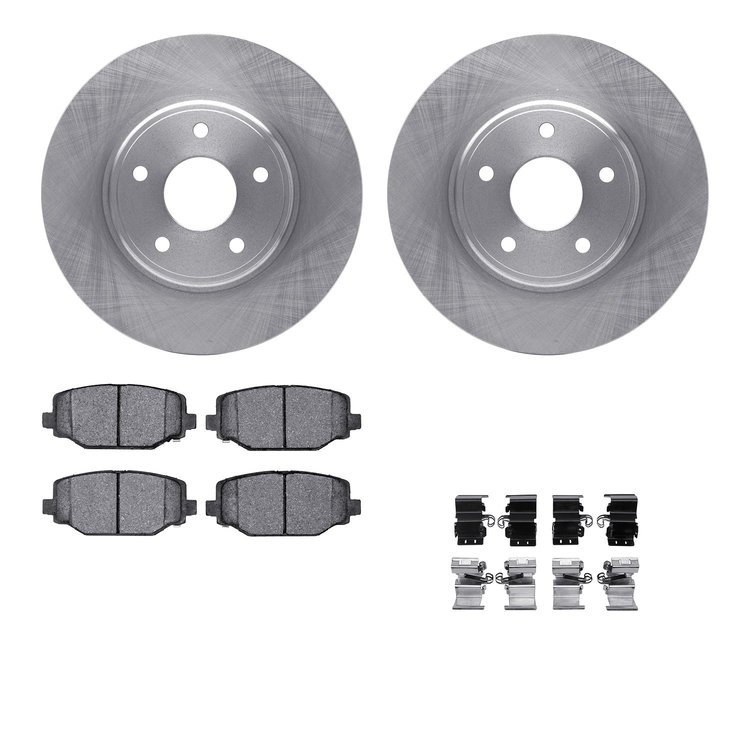 6512-40495 Brake Rotors w/5000 Advanced Brake Pads Kit with Hardware, 2012-2020 Multiple Makes/Models, Position: Rear