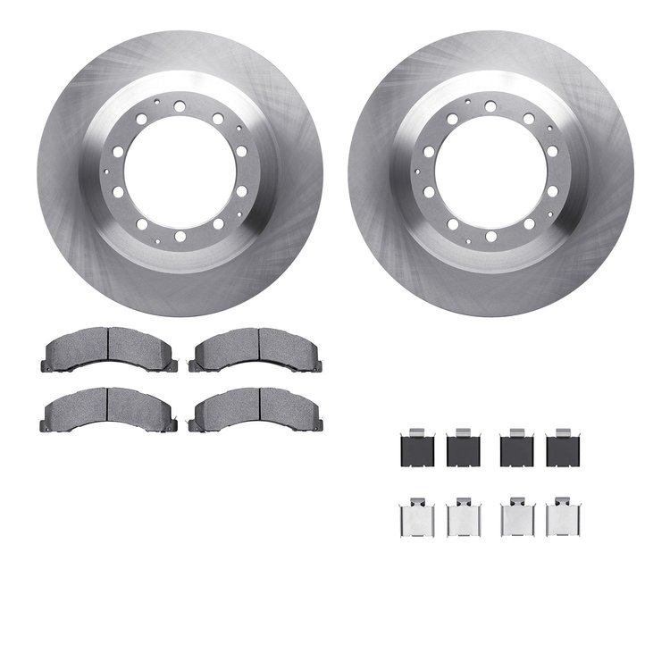 6512-40508 Brake Rotors w/5000 Advanced Brake Pads Kit with Hardware, 2008-2021 Multiple Makes/Models, Position: Rear