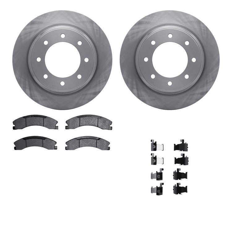 6512-67513 Brake Rotors w/5000 Advanced Brake Pads Kit with Hardware, 2012-2021 Infiniti/Nissan, Position: Rear