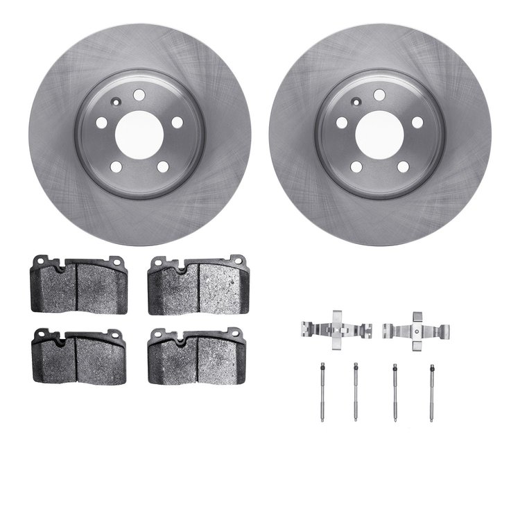 6512-73389 Brake Rotors w/5000 Advanced Brake Pads Kit with Hardware, 2013-2017 Audi/Volkswagen, Position: Front