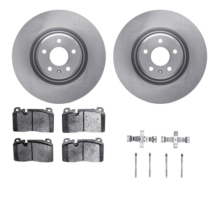 6512-73414 Brake Rotors w/5000 Advanced Brake Pads Kit with Hardware, 2013-2020 Multiple Makes/Models, Position: Front
