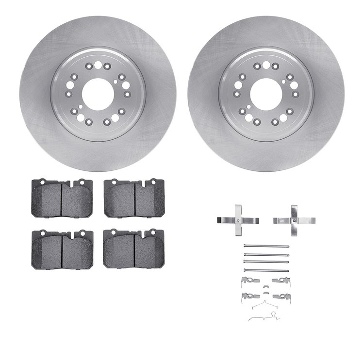 6512-75070 Brake Rotors w/5000 Advanced Brake Pads Kit with Hardware, 1995-2000 Lexus/Toyota/Scion, Position: Front