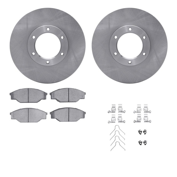 6512-76578 Brake Rotors w/5000 Advanced Brake Pads Kit with Hardware, 1989-1993 Lexus/Toyota/Scion, Position: Front