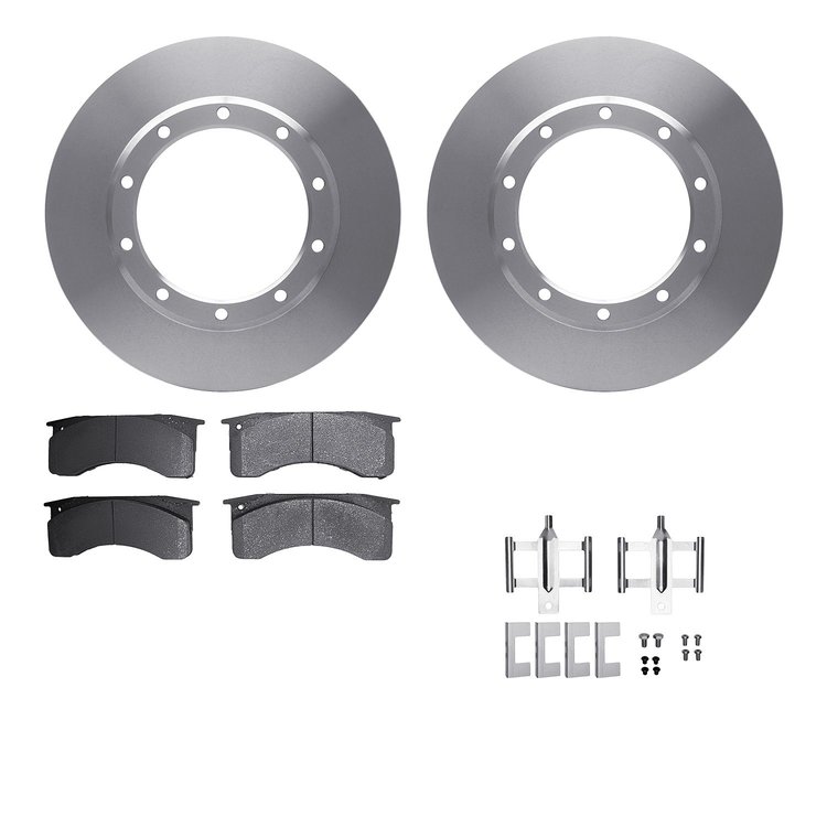 6512-99771 Brake Rotors w/5000 Advanced Brake Pads Kit with Hardware, Fits Select Multiple Makes/Models, Position: Front, Rear