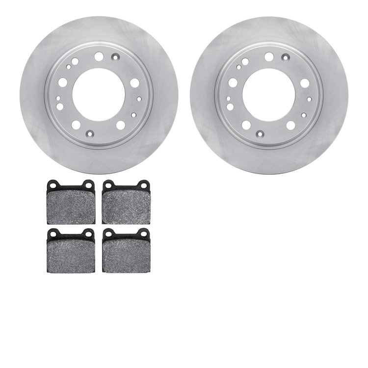 6602-02018 Brake Rotors w/5000 Euro Ceramic Brake Pads, 1969-1983 Porsche, Position: Rear