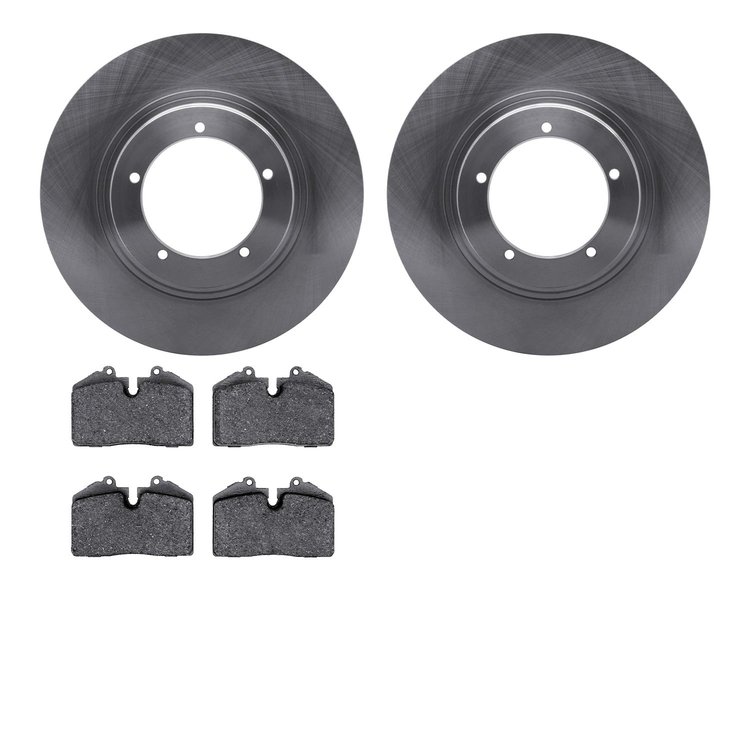 6602-02034 Brake Rotors w/5000 Euro Ceramic Brake Pads, 1986-1986 Porsche, Position: Front
