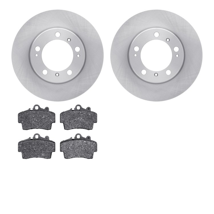 6602-02056 Brake Rotors w/5000 Euro Ceramic Brake Pads, 1997-2004 Porsche, Position: Front