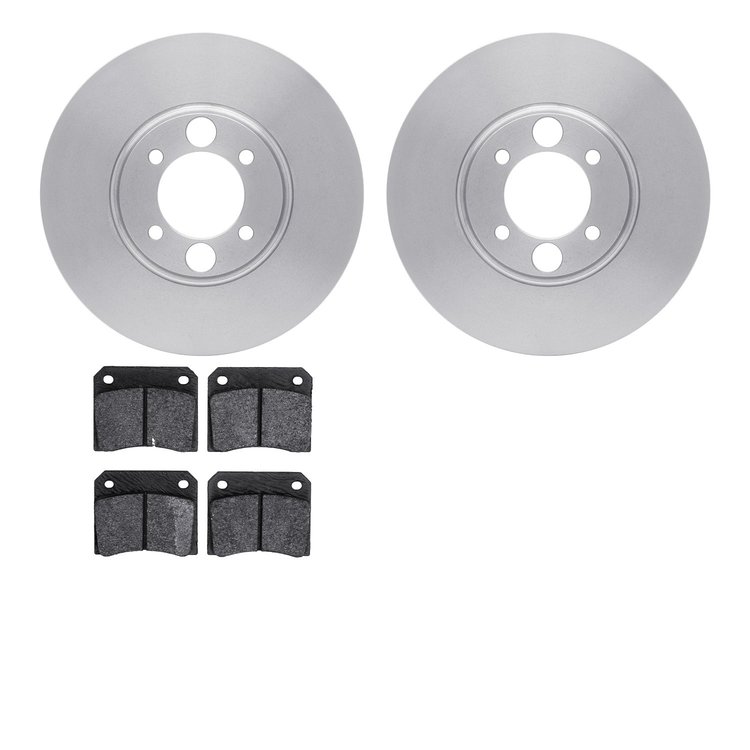 6602-20003 Brake Rotors w/5000 Euro Ceramic Brake Pads, 1968-1987 Jaguar, Position: Rear