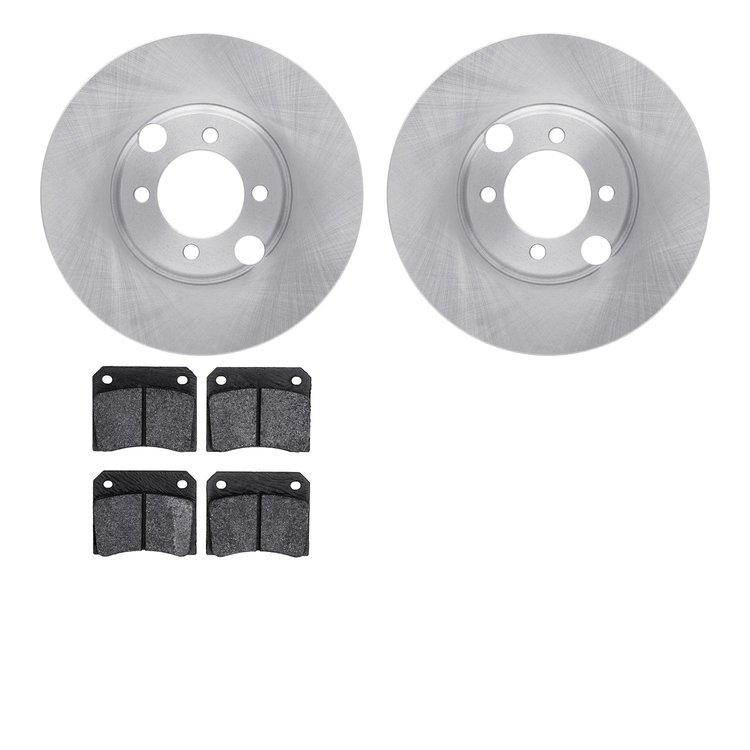 6602-20011 Brake Rotors w/5000 Euro Ceramic Brake Pads, 1983-1993 Jaguar, Position: Rear