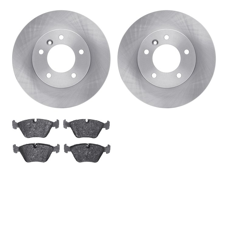 6602-20015 Brake Rotors w/5000 Euro Ceramic Brake Pads, 1990-1997 Jaguar, Position: Front