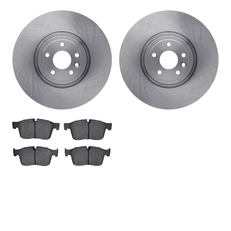 6602-20114 Brake Rotors w/5000 Euro Ceramic Brake Pads, Fits Select Jaguar, Position: Front